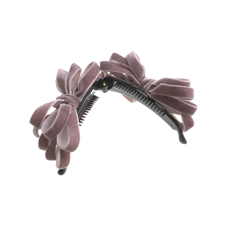 ベルベットループリボンバナナクリップ 細リボン シンプル | VINGTAINE | 詳細画像2 