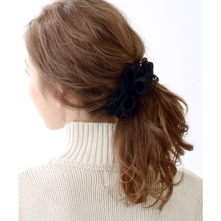 ベルベットループリボンバナナクリップ 細リボン シンプル | VINGTAINE | 詳細画像5 