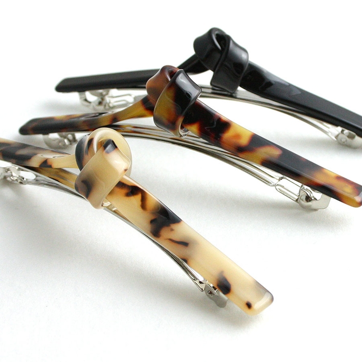 べっ甲風リボンシルエットバレッタ 結び マーブル | VINGTAINE | 詳細画像4 