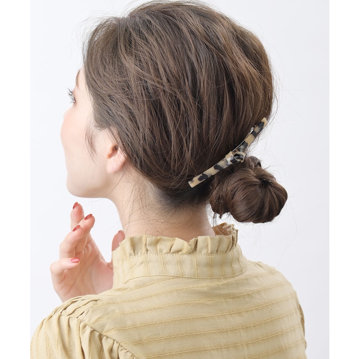 べっ甲風リボンシルエットバレッタ 結び マーブル | VINGTAINE | 詳細画像5 