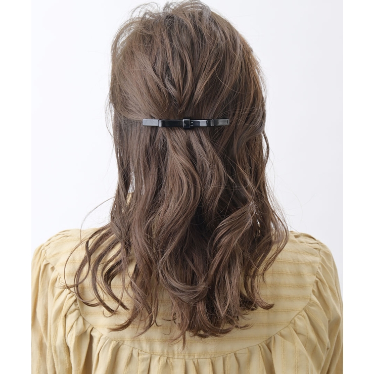 べっ甲風細リボンバレッタ マーブル 細め | VINGTAINE | 詳細画像7 