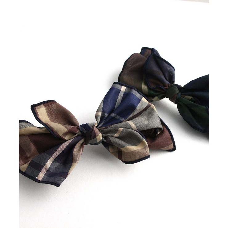ビッグチェック柄リボンバレッタ フェミニン キュート | VINGTAINE | 詳細画像6 