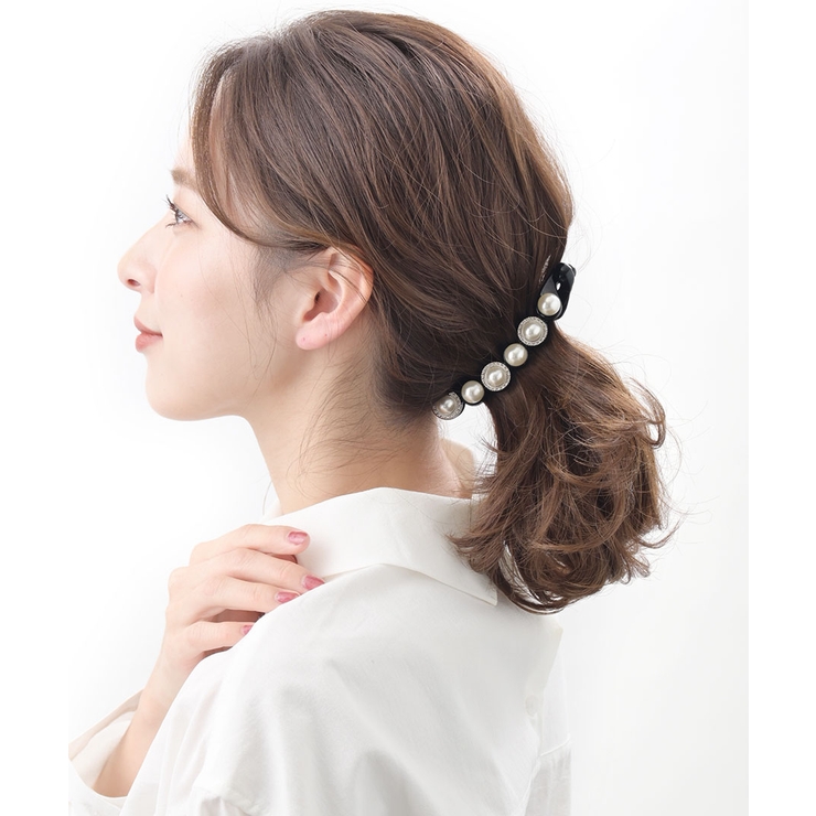 パールサークルラインバナナクリップ エレガント クラシカル | VINGTAINE | 詳細画像7 