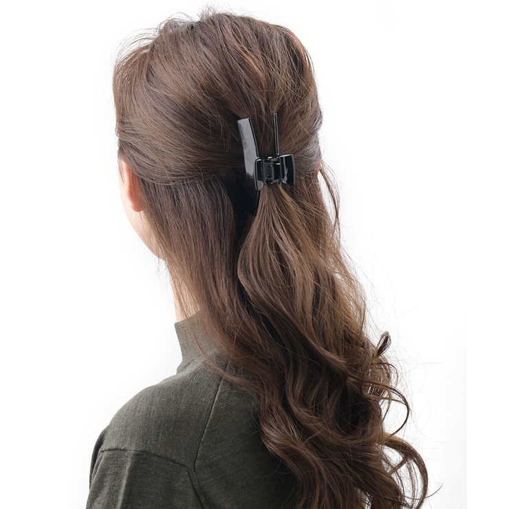 べっ甲風カーブスクエアバンスクリップ シンプル デイリー | VINGTAINE | 詳細画像7 