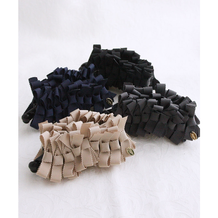 グログランミニリボンデザインバナナクリップ エレガント デート | VINGTAINE | 詳細画像4 