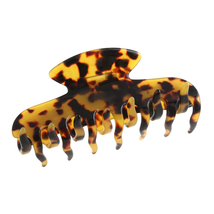 ブラウン | べっ甲風バンスクリップ (L) シンプル | VINGTAINE