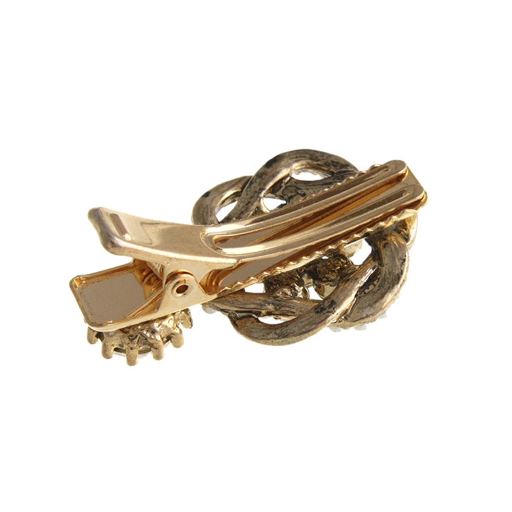 アンティーク調パールビジューミニヘアクリップ 小ぶり くちばしクリップ | VINGTAINE | 詳細画像4 