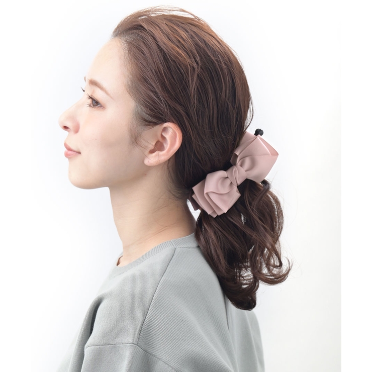 ピンク | バナナクリップ リボン グログラン | VINGTAINE