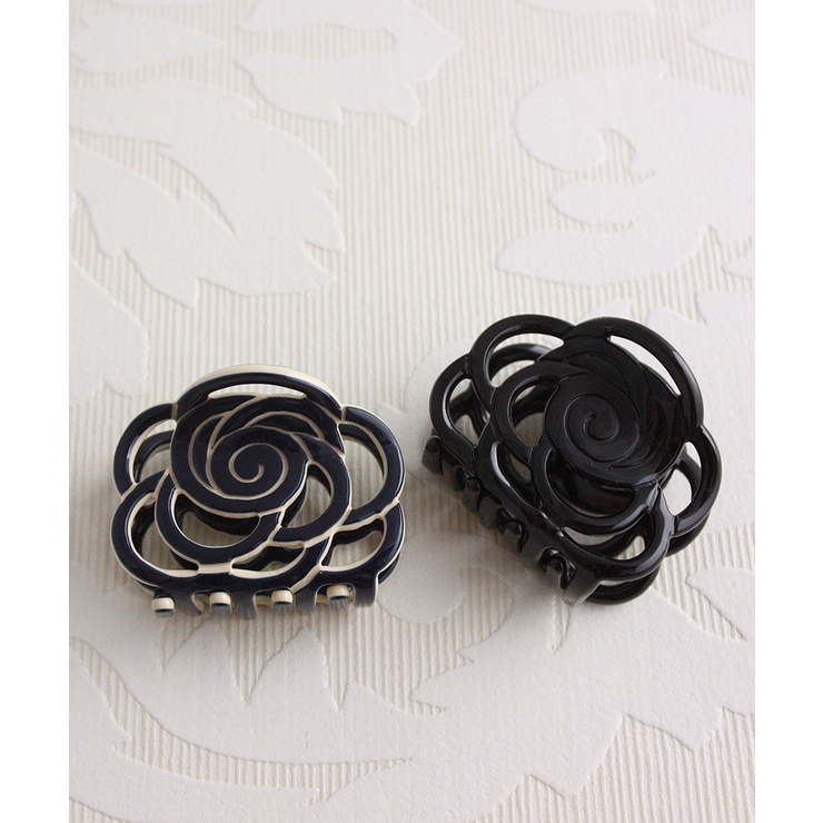 ローズバンスクリップ 透かし模様 ブラック | VINGTAINE | 詳細画像10 