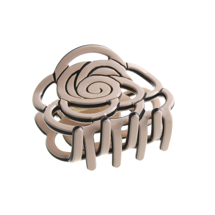 ローズバンスクリップ 透かし模様 ブラック | VINGTAINE | 詳細画像2 