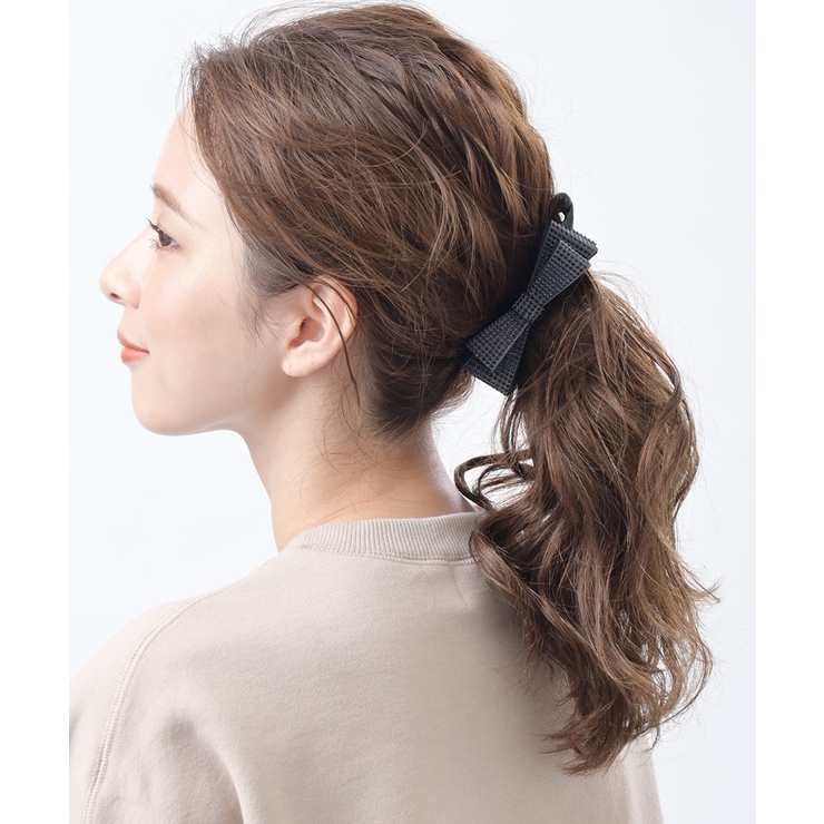 スタッズ風リボンバナナクリップ ベーシック ブラック | VINGTAINE | 詳細画像6 