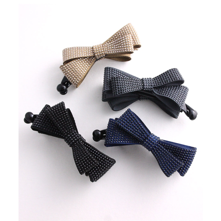 スタッズ風リボンバナナクリップ ベーシック ブラック | VINGTAINE | 詳細画像10 