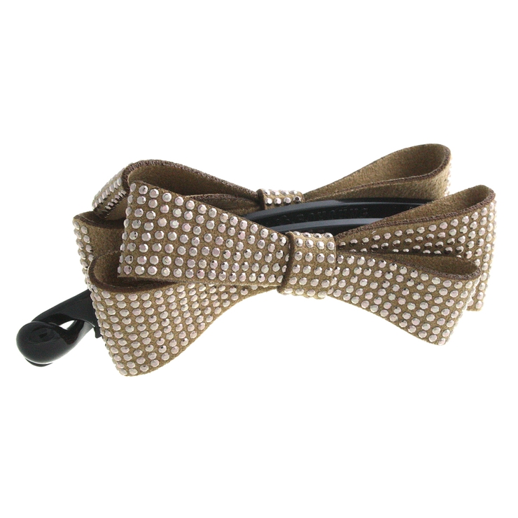 モカ | スタッズ風リボンバナナクリップ ベーシック ブラック | VINGTAINE