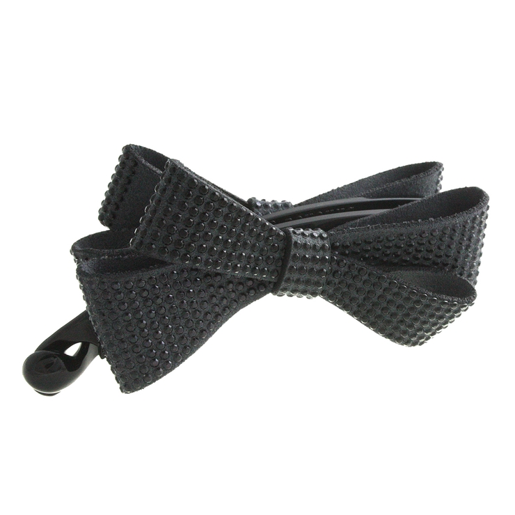 グレー | スタッズ風リボンバナナクリップ ベーシック ブラック | VINGTAINE