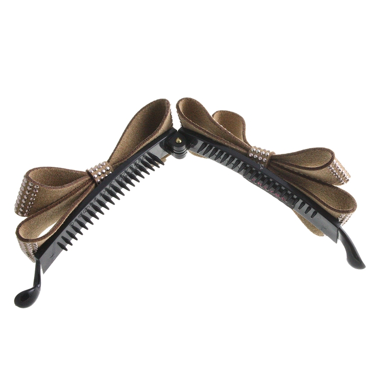 スタッズ風リボンバナナクリップ ベーシック ブラック | VINGTAINE | 詳細画像2 