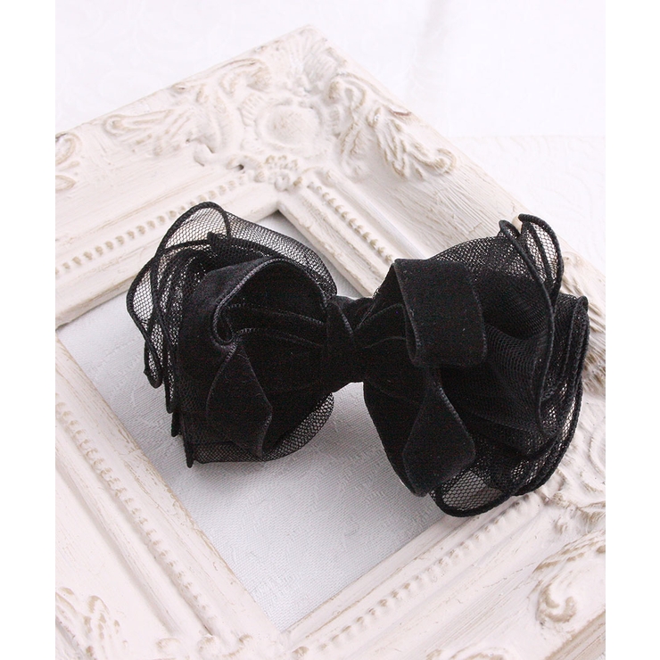 チュールレース×ベルベットリボンバレッタ エレガント クラシカル | VINGTAINE | 詳細画像5 