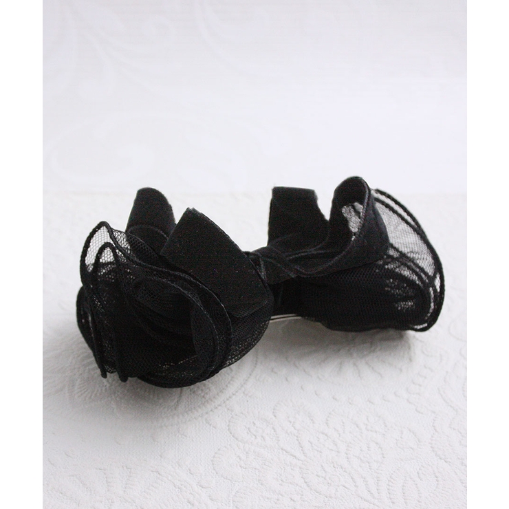 チュールレース×ベルベットリボンバレッタ エレガント クラシカル | VINGTAINE | 詳細画像6 