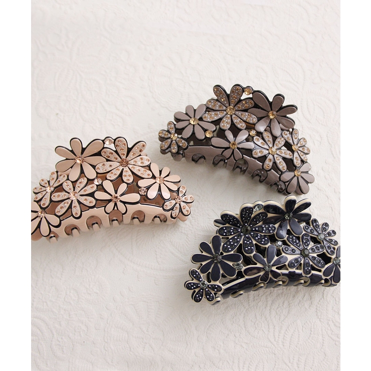 フラワーデザインバンスクリップ ネイビー ピンク | VINGTAINE | 詳細画像9 