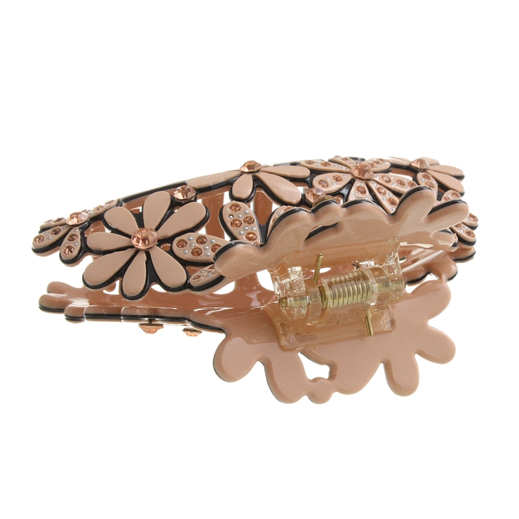 フラワーデザインバンスクリップ ネイビー ピンク | VINGTAINE | 詳細画像2 