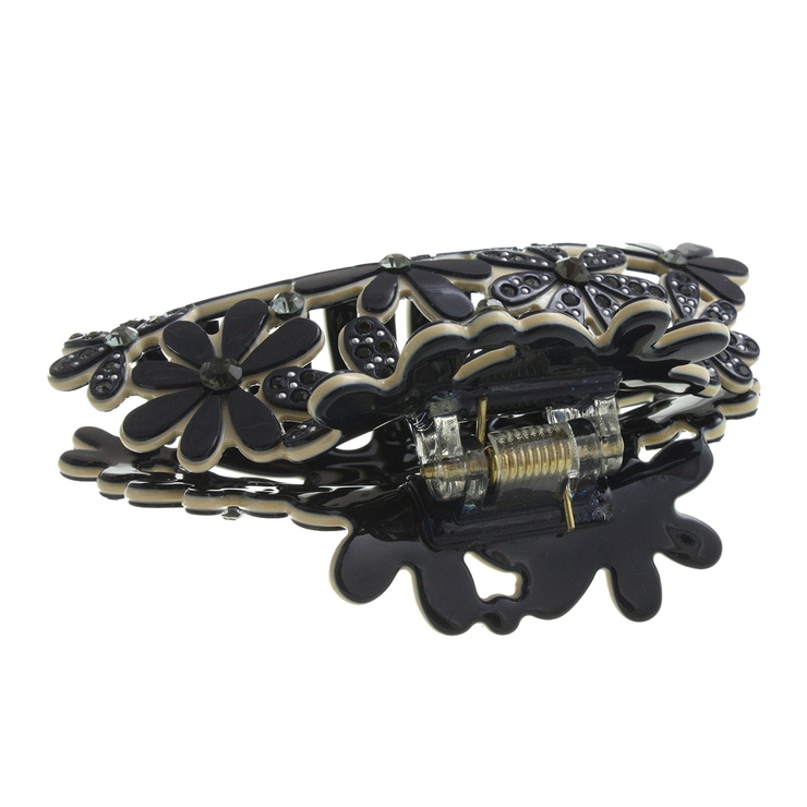 フラワーデザインバンスクリップ ネイビー ピンク | VINGTAINE | 詳細画像4 