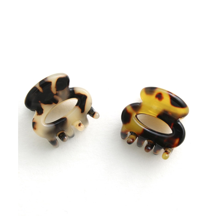 ブラック | べっ甲風ミニバンスクリップ ヘアクリップ 小さめ ミニクリップ H7218 | VINGTAINE