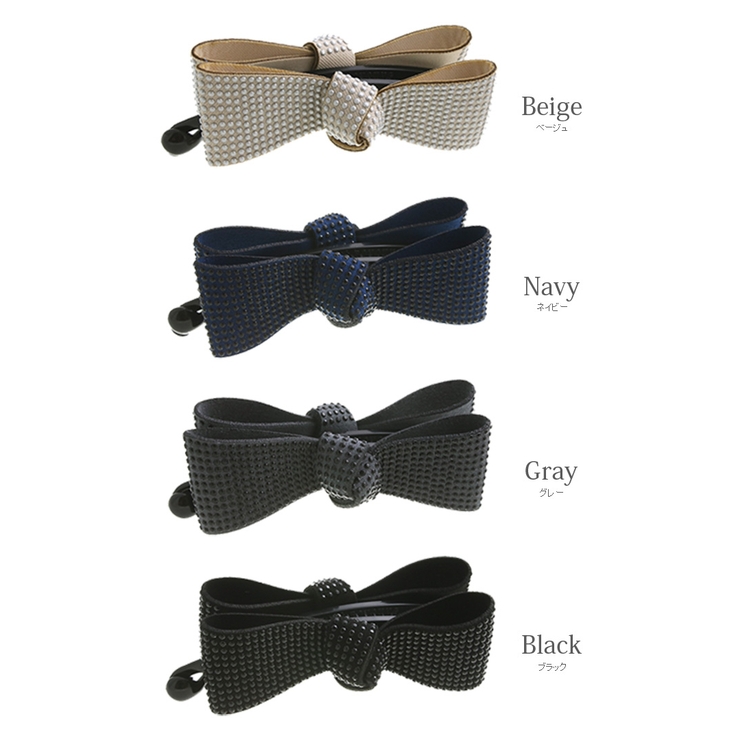 スタッズ風リボンバナナクリップ ヘアクリップ デイリー使い | VINGTAINE | 詳細画像11 