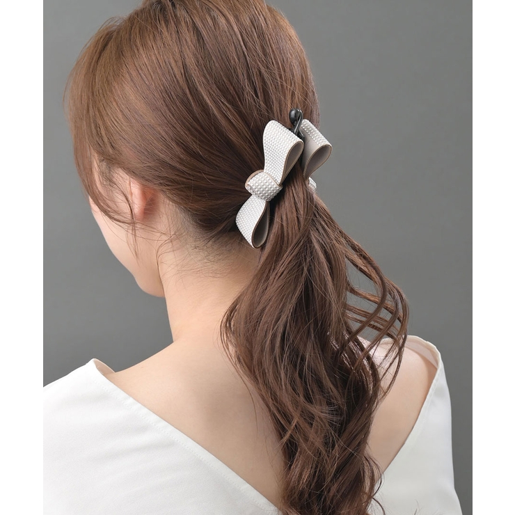 スタッズ風リボンバナナクリップ ヘアクリップ デイリー使い | VINGTAINE | 詳細画像3 