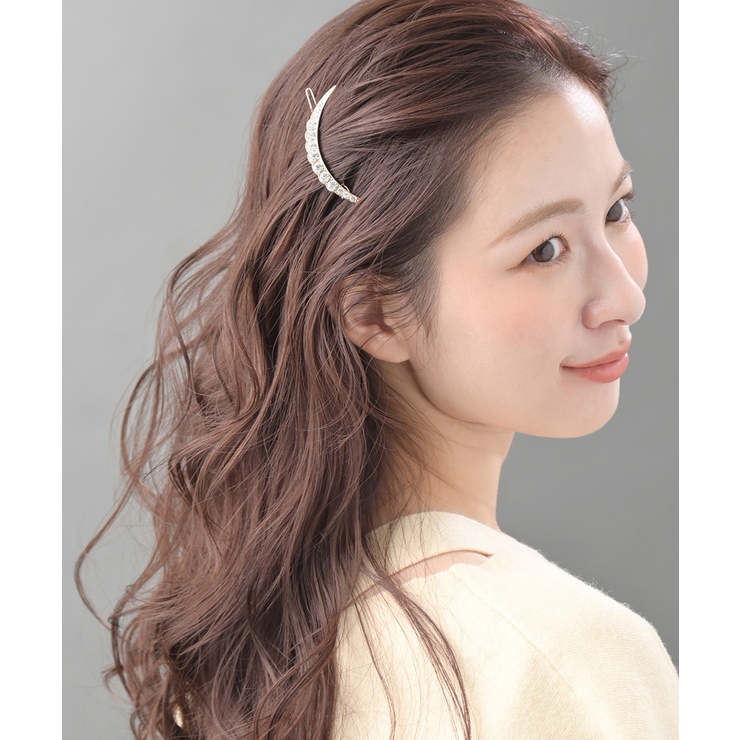ストーン | クレセントヘアピン パール ビジュー | VINGTAINE