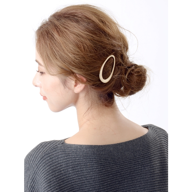 ワンカラー | オーバル型ヘアピン マットゴールド カジュアル | VINGTAINE