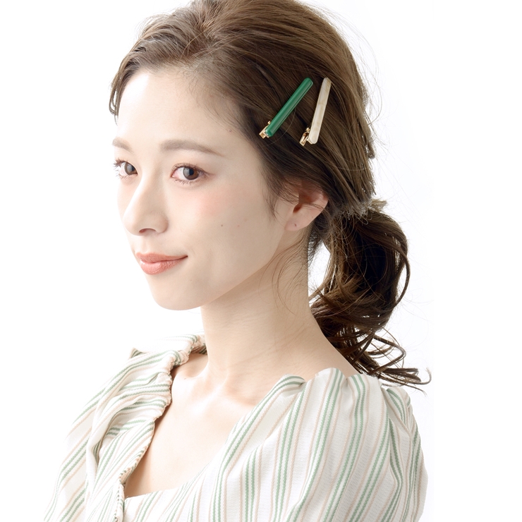 カラーヘアクリップ 2本セット シンプル | VINGTAINE | 詳細画像5 
