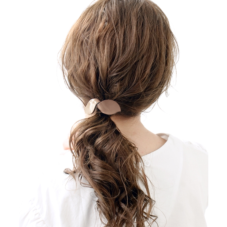 エナメル調ひねりリボンポニーフック ヘアカフ シンプル | VINGTAINE | 詳細画像10 