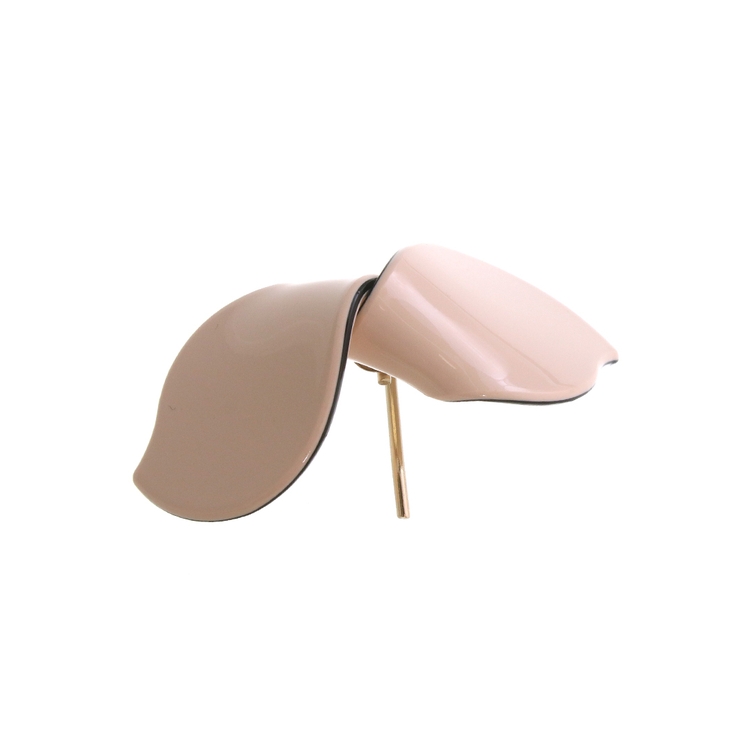 ベージュ | エナメル調ひねりリボンポニーフック ヘアカフ シンプル | VINGTAINE