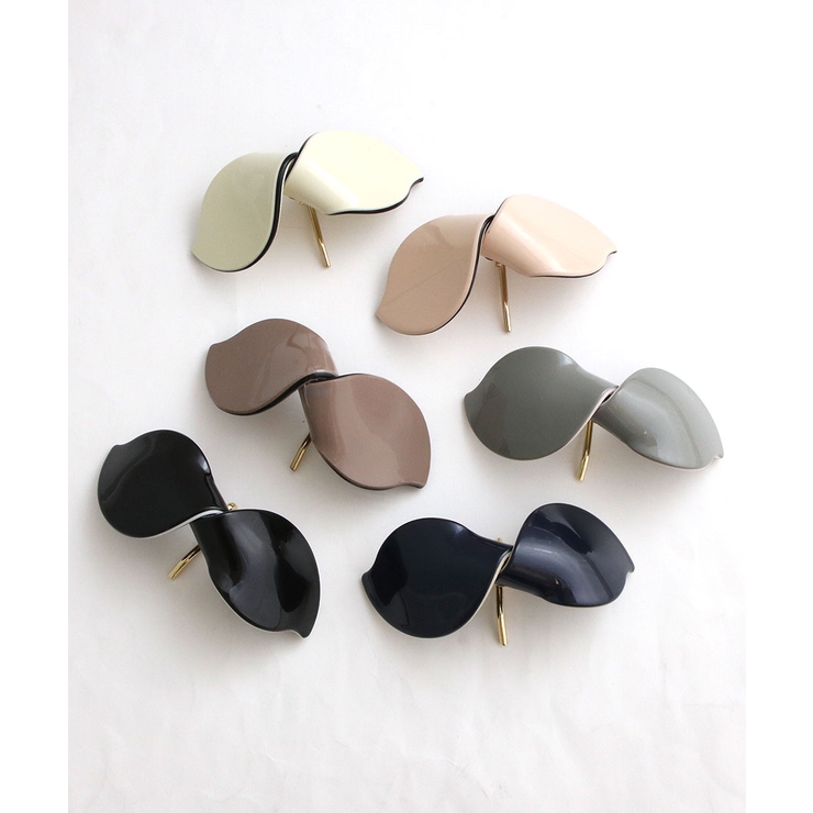 エナメル調ひねりリボンポニーフック ヘアカフ シンプル | VINGTAINE | 詳細画像16 