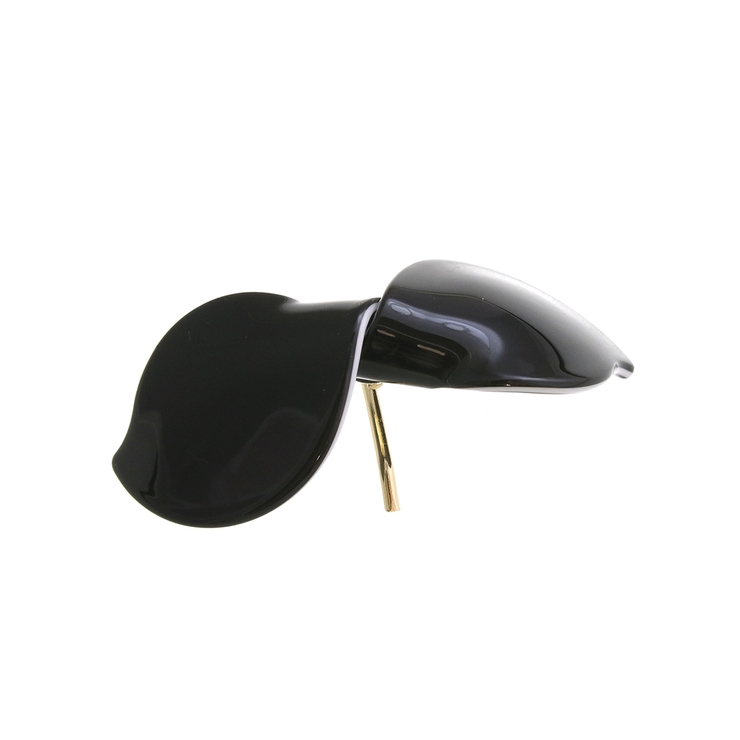 ブラック | エナメル調ひねりリボンポニーフック ヘアカフ シンプル | VINGTAINE