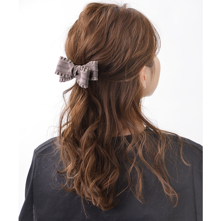 モカ | フリルリボンバレッタ かわいい 大人可愛い | VINGTAINE