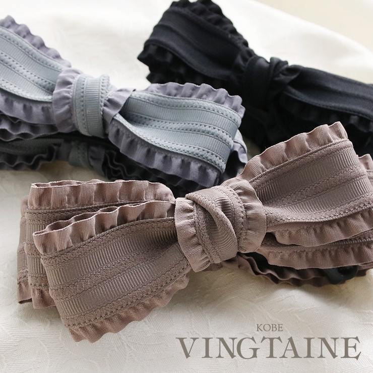 フリルリボンバナナクリップ 大人可愛い ヘアクリップ | VINGTAINE | 詳細画像1 