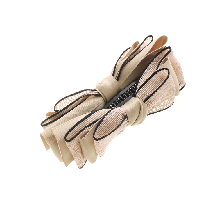 麻風リボンバナナクリップ ヘアクリップ オフィス | VINGTAINE | 詳細画像6 