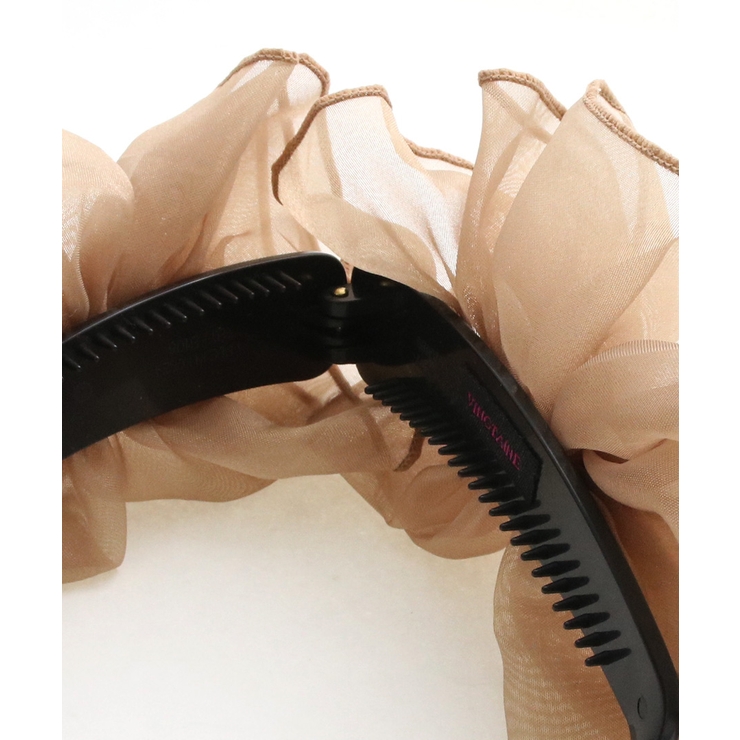 オーガンジーフリルバナナクリップ シアー リボン | VINGTAINE | 詳細画像6 