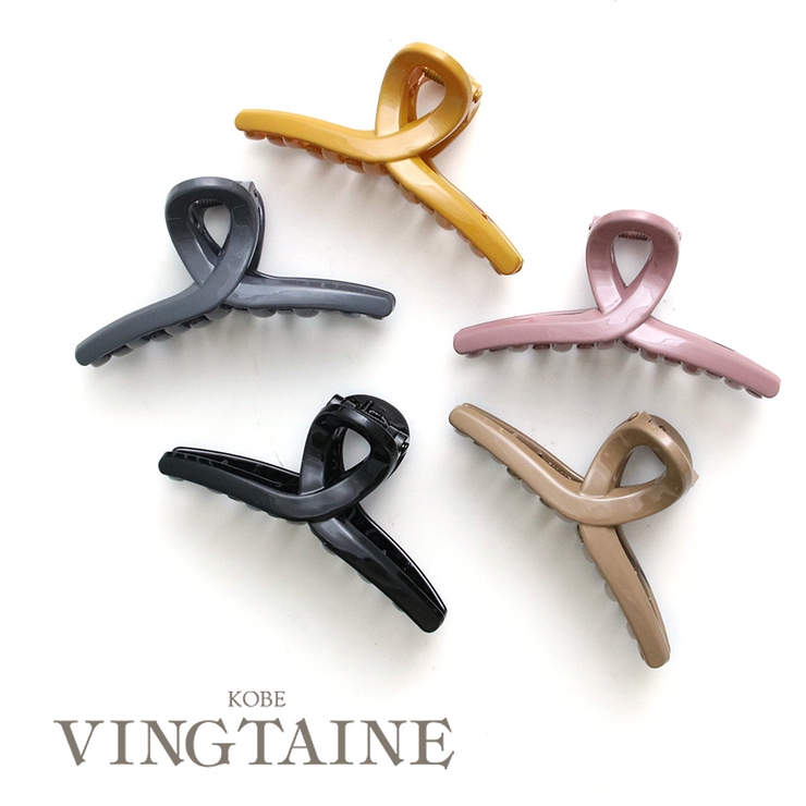 シンプルカラーバンスクリップ ヘアクリップ オフィス | VINGTAINE | 詳細画像1 