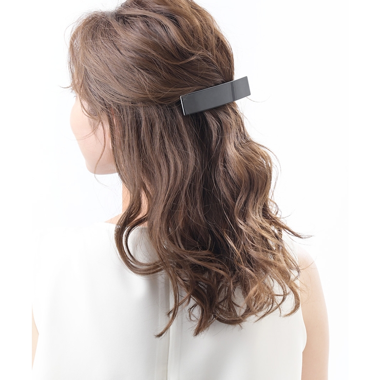 エナメル調スクエアバレッタ ヘアクリップ 大人っぽい | VINGTAINE | 詳細画像14 