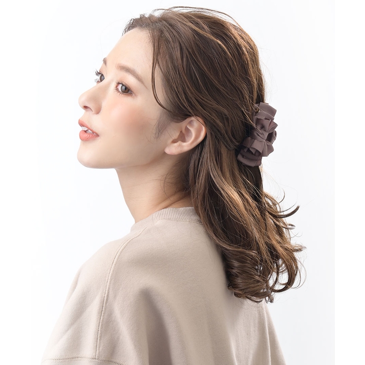グログランボリュームリボンバンスクリップ ヘアクリップ 華やか | VINGTAINE | 詳細画像7 