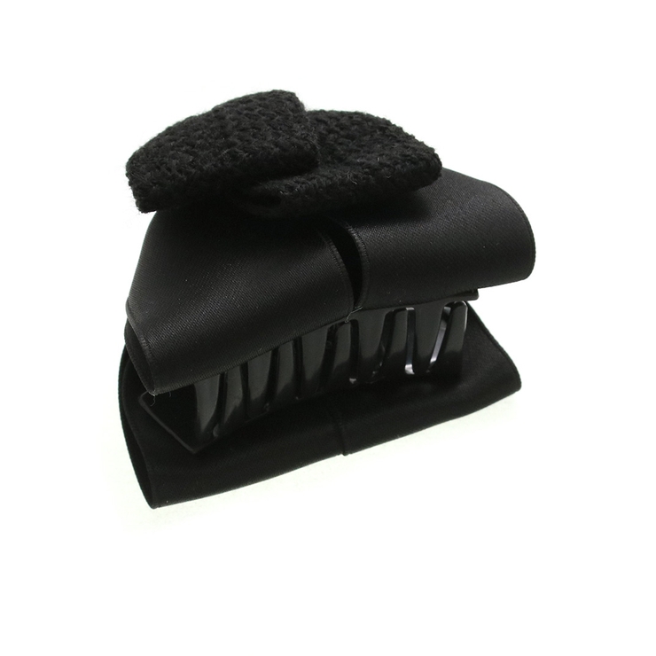 ブラックリボンバンスクリップ ヘアアクセサリー 大人っぽい | VINGTAINE | 詳細画像3 