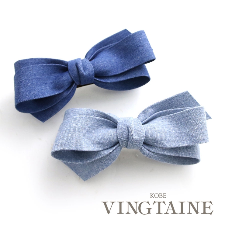 バレッタ ダンガリー デニム風 | VINGTAINE | 詳細画像1 