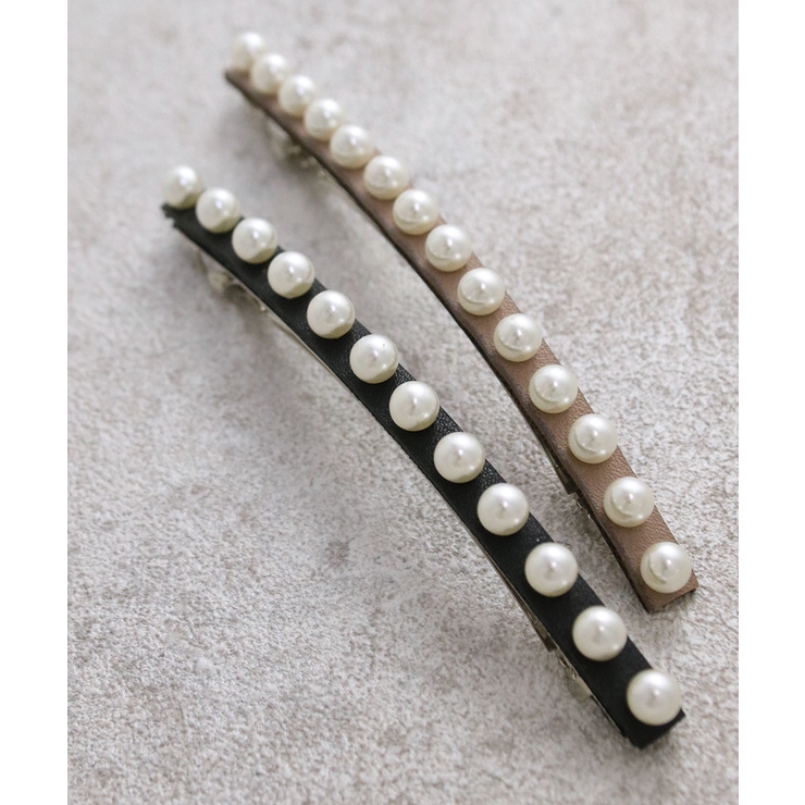 バレッタ パール フェイクレザー | VINGTAINE | 詳細画像9 