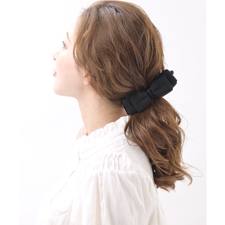 ワンカラー | バナナクリップ ブラック リボン | VINGTAINE