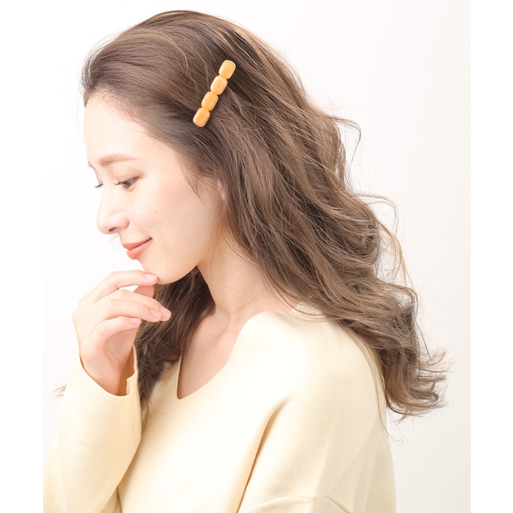 オレンジ | ヘアクリップ マーブル模様 ジューシーカラー | VINGTAINE