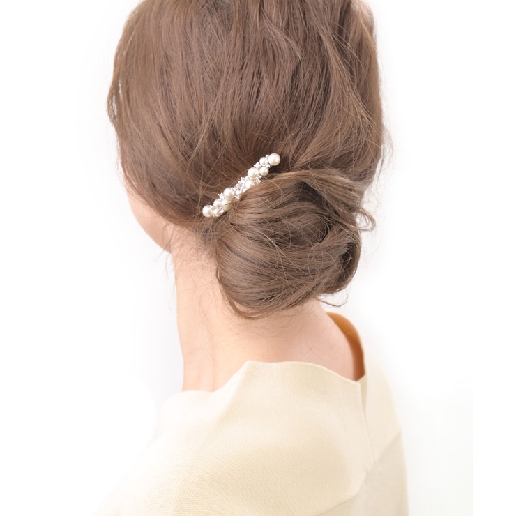 シルバー | バレッタ パール ビジュー | VINGTAINE