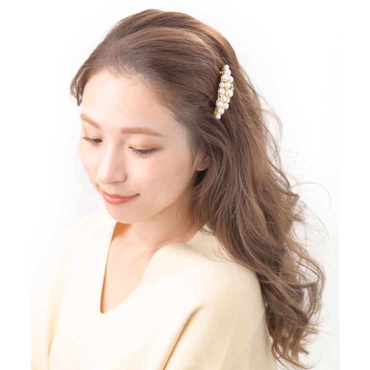 ゴールド | バレッタ パール ビジュー | VINGTAINE