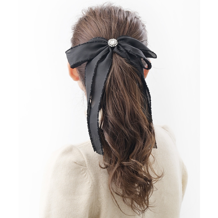 ワンカラー | バレッタ ダブルリボン ロング | VINGTAINE