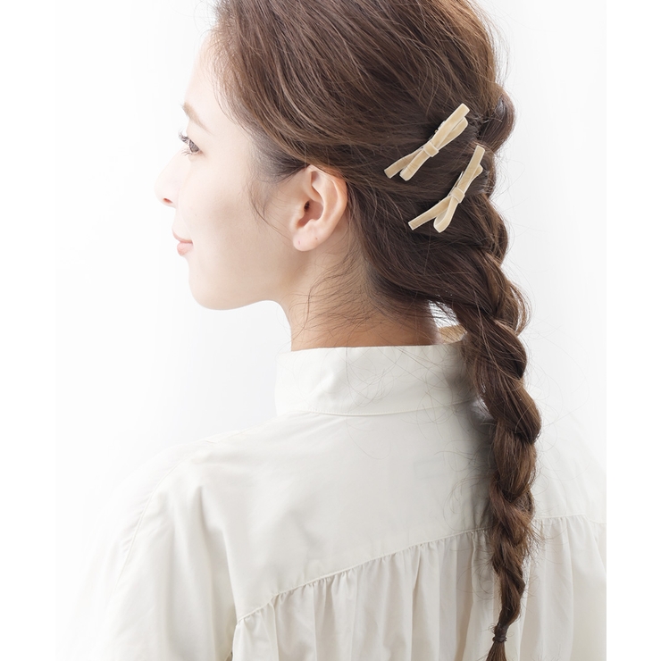 ベージュ | ヘアクリップ 2個セット くちばしクリップ | VINGTAINE